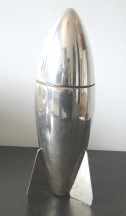 James Dixon & Sons silverplate cocktail shaker: rocket