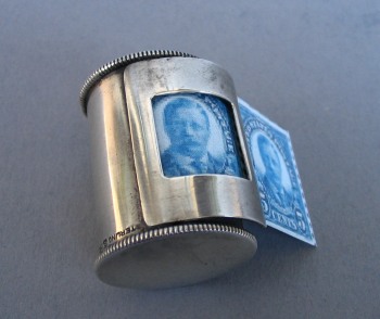 R. Blackinton & Co silver roll stamp case