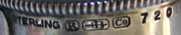 R. Blackinton & Co silver roll stamp case mark