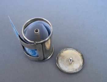 R. Blackinton & Co silver roll stamp case
