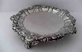 silver salver, London 1818