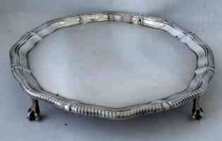 silver salver, London 1907