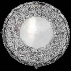 silver salver, London 1773