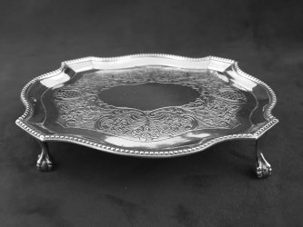 silver salver, London 1773