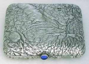 cigarette case in samorodok technique