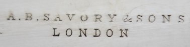 A.B. Savory & Sons, silverplate mark A.B. Savory & Sons, silverplate mark