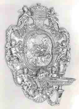 silver sconce, c. 1730