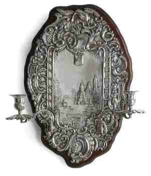 Dutch silver sconce, c. 1901