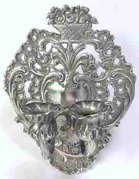 miniature silver sconce, London 1892