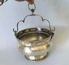 holy water bucket, maker Rossi & Arcandi, correctly hallmarked '266VI' and '800'
