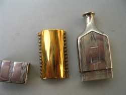 Gorham silver travel shaving and vanity set: razor