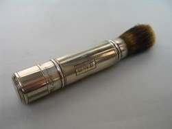 Gorham silver travel shaving and vanity set: brush