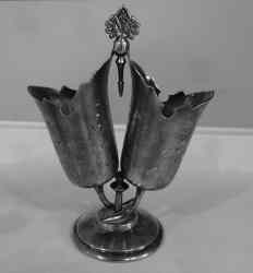 silverplate double spoon holder