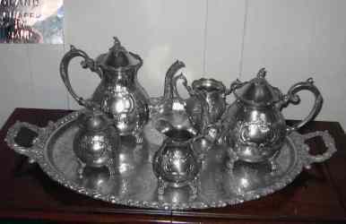 tea and coffee service with  spoon holder