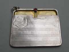 silver stamp case, Birmingham 1910