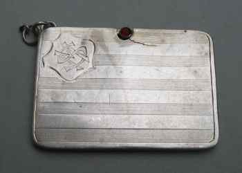 silver stamp case, Birmingham 1910