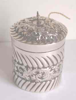 Sterling silver string holder: London 1888