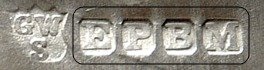 silver plate mark: metal alloy/plating process EPBM