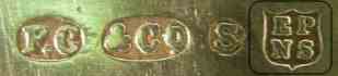 silver plate mark: metal alloy/plating process EPNS