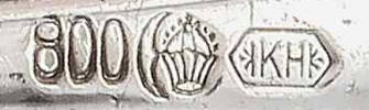 German  marks: silver fineness 800/1000