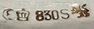 German  marks: silver fineness 830/1000