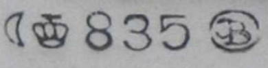 German  marks: silver fineness 835/1000