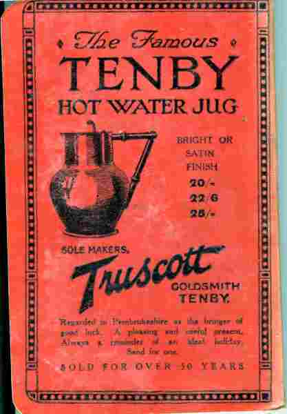 1931 advertisement of Tenby Hot Water Jug