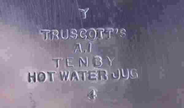 silverplated Tenby Hot Water Jug: mark