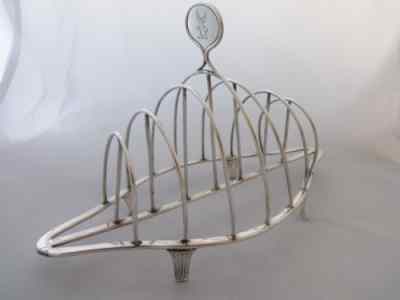 silver toast rack, Newcastle c. 1811