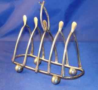 silver toast rack, Birmingham 1903