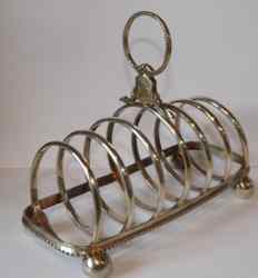 silverplate toast rack, Mappin & Webb