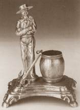 silver figural toothpick holder