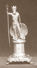 silver figural toothpick holder
