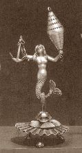 silver figural toothpick holder