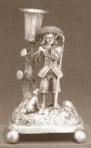 silver figural toothpick holder