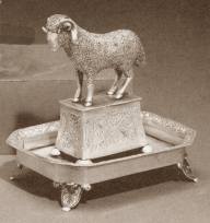 silver figural toothpick holder
