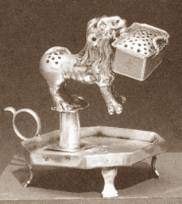 silver figural toothpick holder