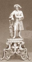 silver figural toothpick holder
