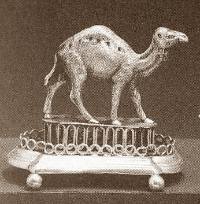 silver figural toothpick holder