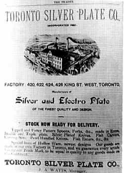 Advertising of Toronto Silver Plate Company - Toronto - Canada