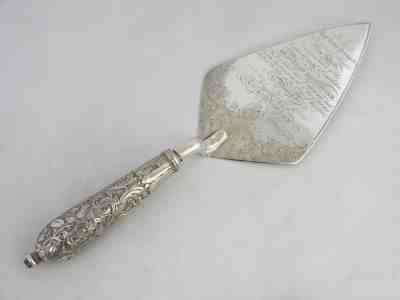 silver ceremonial trowel