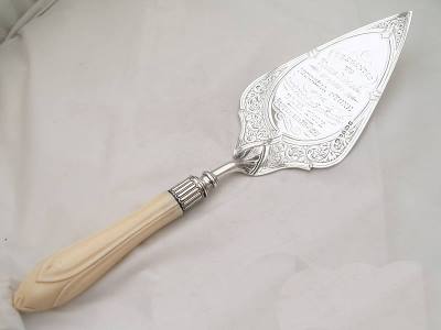 silver ceremonial trowel