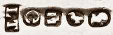 L.T and English pseudo-hallmarks mark, Lawrence Twentyman, Cape Colony 1830 c.