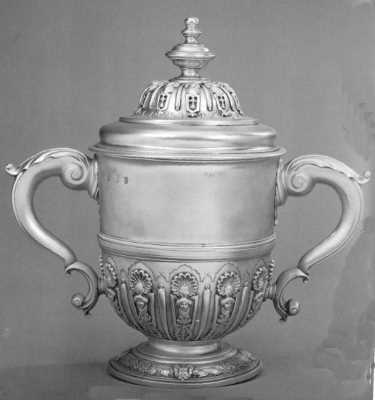 silver two-handled cup