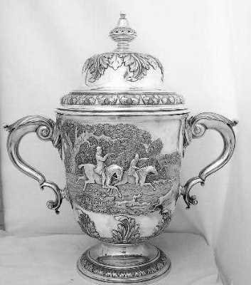 silver two-handled cup