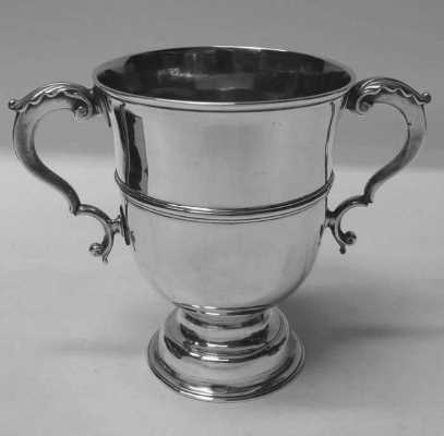 silver two-handled cup