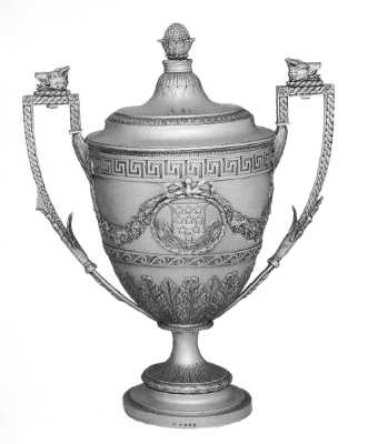 silver two-handled cup