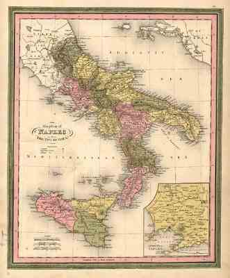 map of Kingdom of Two Sicilies