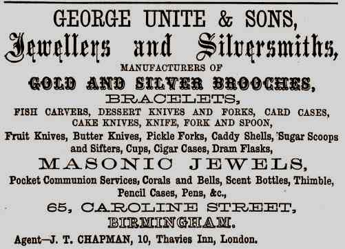 George Unite & Sons: an ancient advertisement