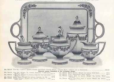 E.G. Webster & Son tea set from a 1812 catalog